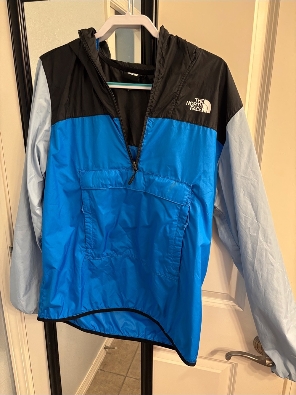 The North Face Black, Royal Blue & Light Blue Hooded Pullover Anorak